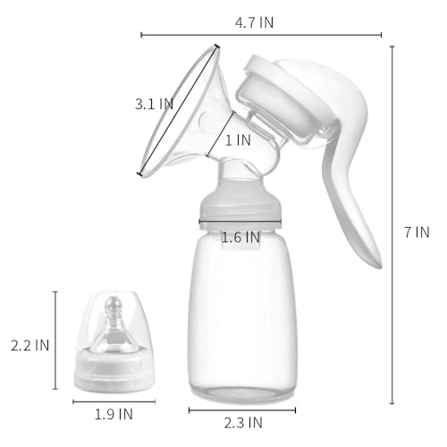 Extractor de leche manual con flange de silicona y 3 niveles de presión miniatura 6