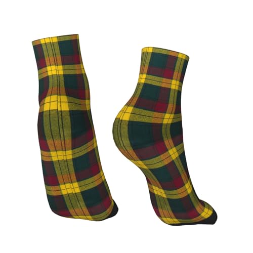 Scottish Tartan Plaid Quarter Athletic Socks For Men Women Sneaker Socks2