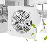 【Fácil de instalar 】Extractor de aire instalación rápida en la pared. Fácil de usar y mantener. Diámetro del orificio de perforación: Aprox. 150 mm/5,91 pulgadas. Tamaño: Aprox. 19 x 19 x 13,5 cm/7,48 x 7,48 x 5,31 pulgadas