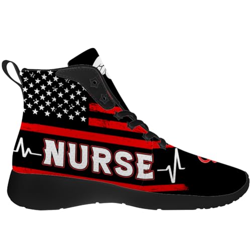 Nurse Print Shoes Womens Mens High Top Sneakers High Top Shoes Gifts for Men Women3
