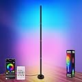 YUXORAH Corner Floor Lamp,RGB LED Corner Lamp with App and Remote Control,Smart Modern Floor Lamp with 16 Million Colors & 68+ Scene,Music Sync,Timer Setting,Standing Lamp for Living Room,Gaming Room
