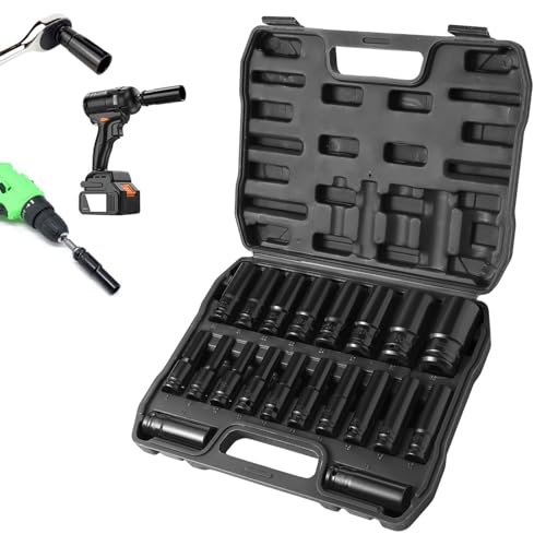 Putentfun 20 Pcs Impact Socket Set 8-32mm