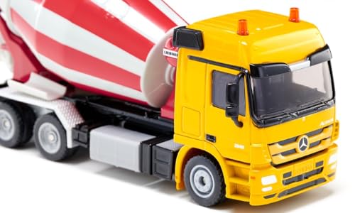 Siku 3539, Autobetoniera Mercedes-Benz Con Sovrastruttura Liebherr, 1:50, Metallo/Plastica, Giallo/Rosso, Giocattolo Da Cantiere, Tamburo Rotante - 2