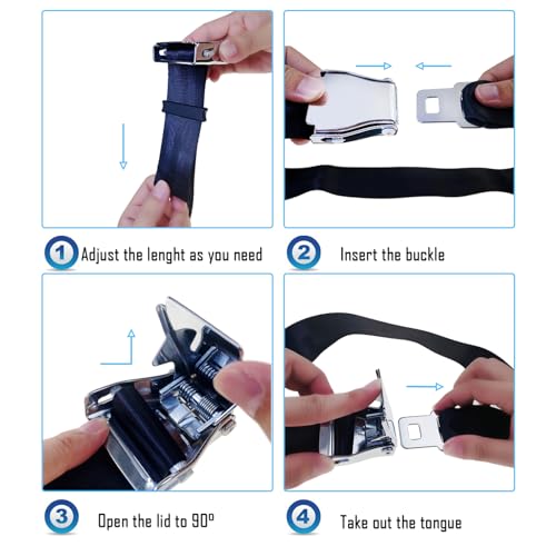 FlyFerry Airplane Seat Belt Extender Adjustable 7-35" Airplane Seatbelt Extender Fits All of Airlines Except Southwest, with Carry Case by FlyFerry - Image 4