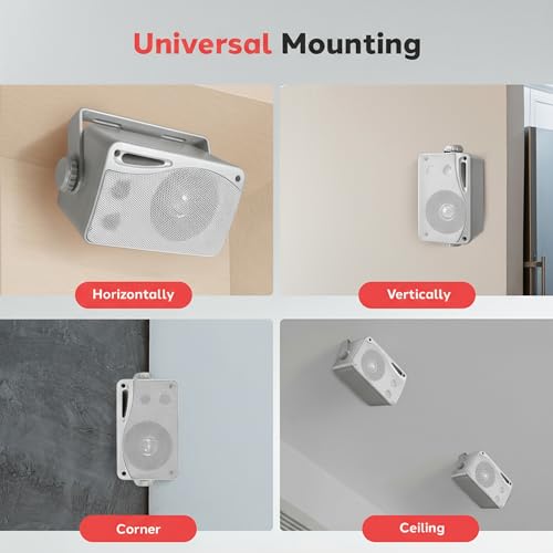 Pyle 3.5-Inch 200 Watt 3-Way Weather Proof Mini Box Speaker System Plmr24S