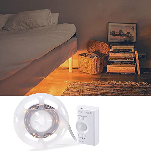 YUZGCZ Motion Sensor Led Light Strip 9.8FT?Rechargeable Lithium Battery Power Supply?Multi-Functional Controller Dimmer and Timer for Bedroom Kitchen Showcase Stair Corridor Dark Corner