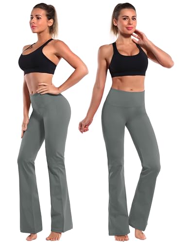 Image of BUBBLELIME 29 inch /31 inch /33 inch /35 inch /37 inch 3 Styles Women's High Waist Bootcut Yoga Pants Basic /Side Pockets Tummy Control Workout Flared