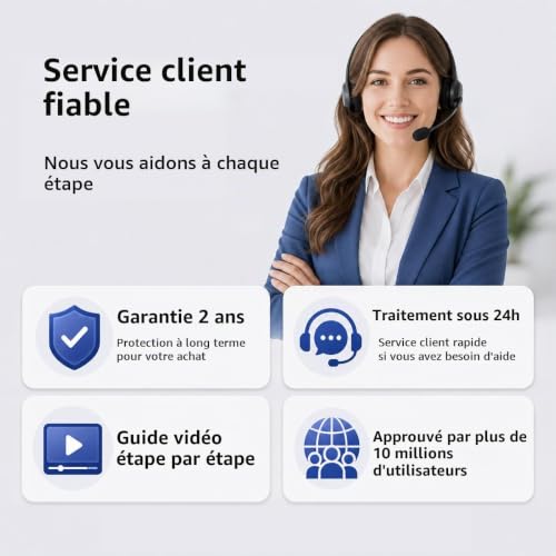 Lecteur CD DVD Externe pour PC, USB 3.0 Graveur DVD Externe Optiques Externes -/+ RW Drive, Lecture Rapide Lecteur dvd USB pour Windows, Mac OS, Linux, Ordinateur Portable, iMac, MacBook, Desktop – vue 8