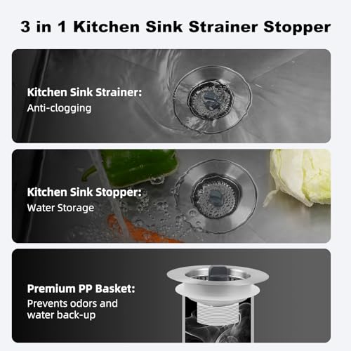 Colador universal para fregadero de cocina en acero inoxidable miniatura 5
