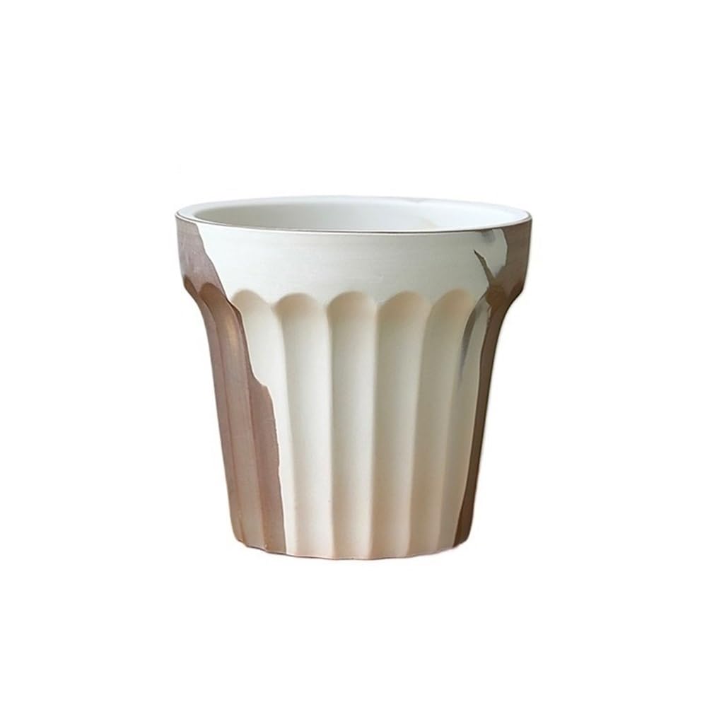 MNUvxzaewf Creative Home High-end Floral Pot Ceramic Flowerpot Nordic Mixed Color Ribbon Drainage Hole