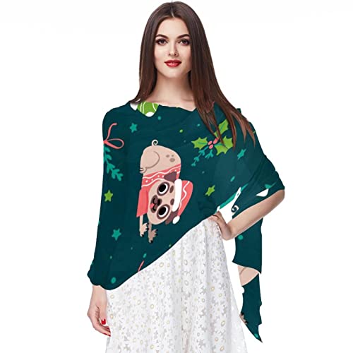 Écharpe Corgi en mousseline pour femme foulard multicolore chien