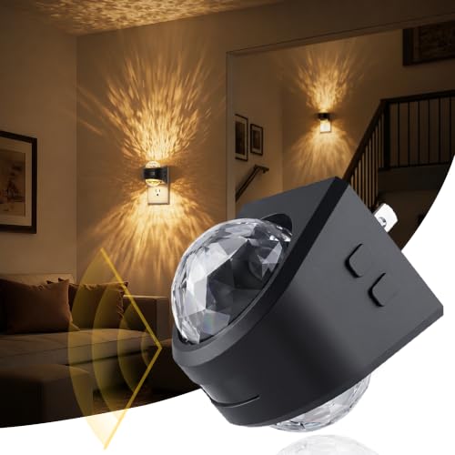 Image of JandCase Motion Sensor Night Light, 3000K Soft White | Star Projector Night Light with 180 Rotatable Plug, Automatic Galaxy Nightlight Plug in with Light Sensor for Bathroom