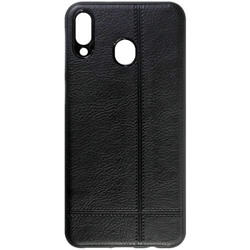 Image of Back Cover for Samsung Galaxy M20 (Leather | Black)