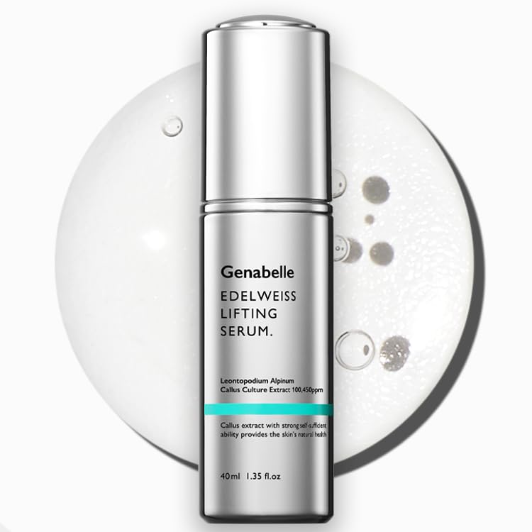 Genabelle Edelweiss Lifting Serum – Anti-Aging Formula with Edelweiss Extract, Niacinamide, Peptides for Firming, Hydration & Brightening – 1.35 fl.oz
