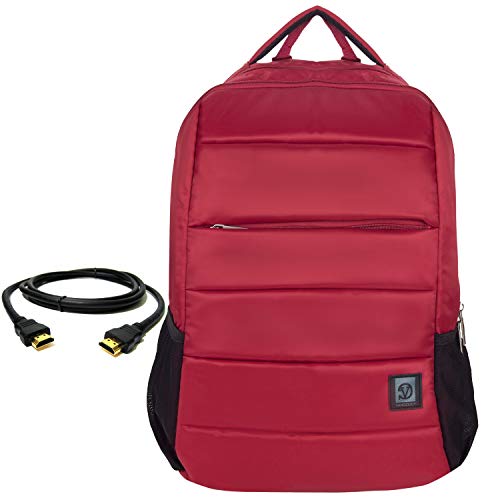 Red 15.6 inch Backpack, HDMI Cable for AOC 16-inch Portable Monitor I1659FWUX, E1659FWUX, E1659FWU, I1601FWUX