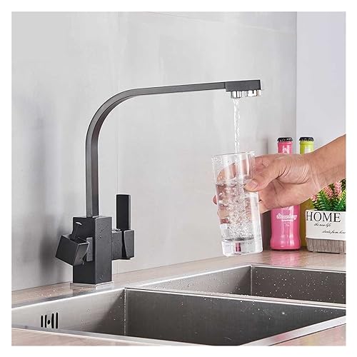 Robinet de cuisine mitigeur beige avec purification eau potable - 7