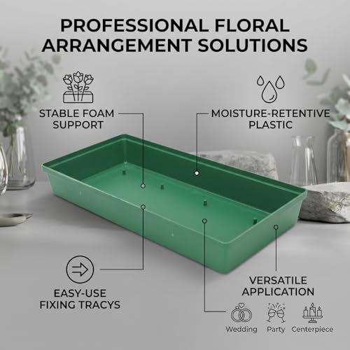 Supports mousse florale rectangulaires avec coupelles de fixation étanches