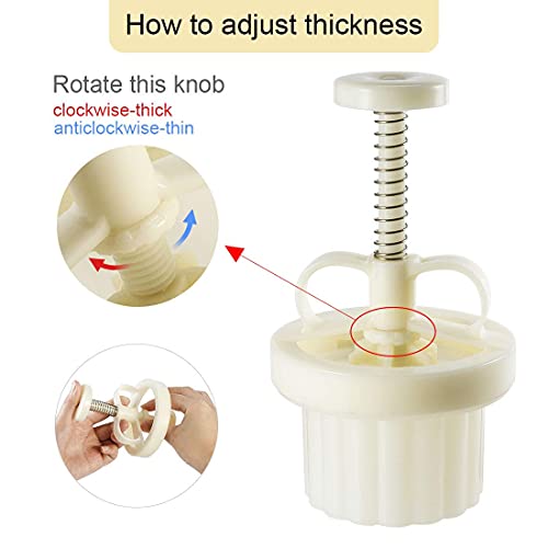 Moon Cake Mold Set Cookie Stamp 5Pcs 100G Stamps, Thickness Adjustable Diy Cookie Press Decoration Cake Mold Hand Cutter Set #TOP3