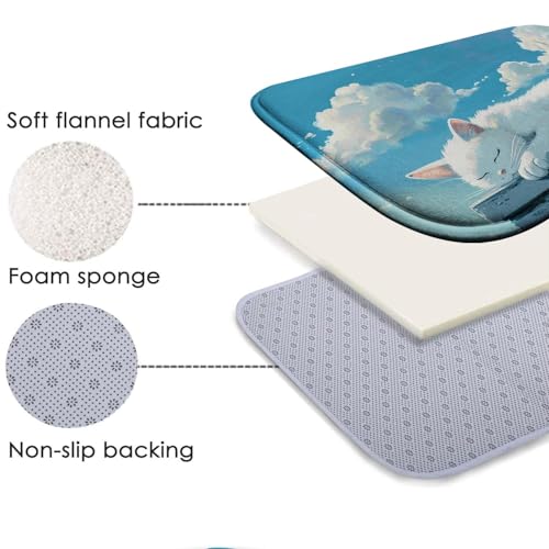 Tapis de bain pour sol mouillé mousse mémoire de forme antidérapant - 6