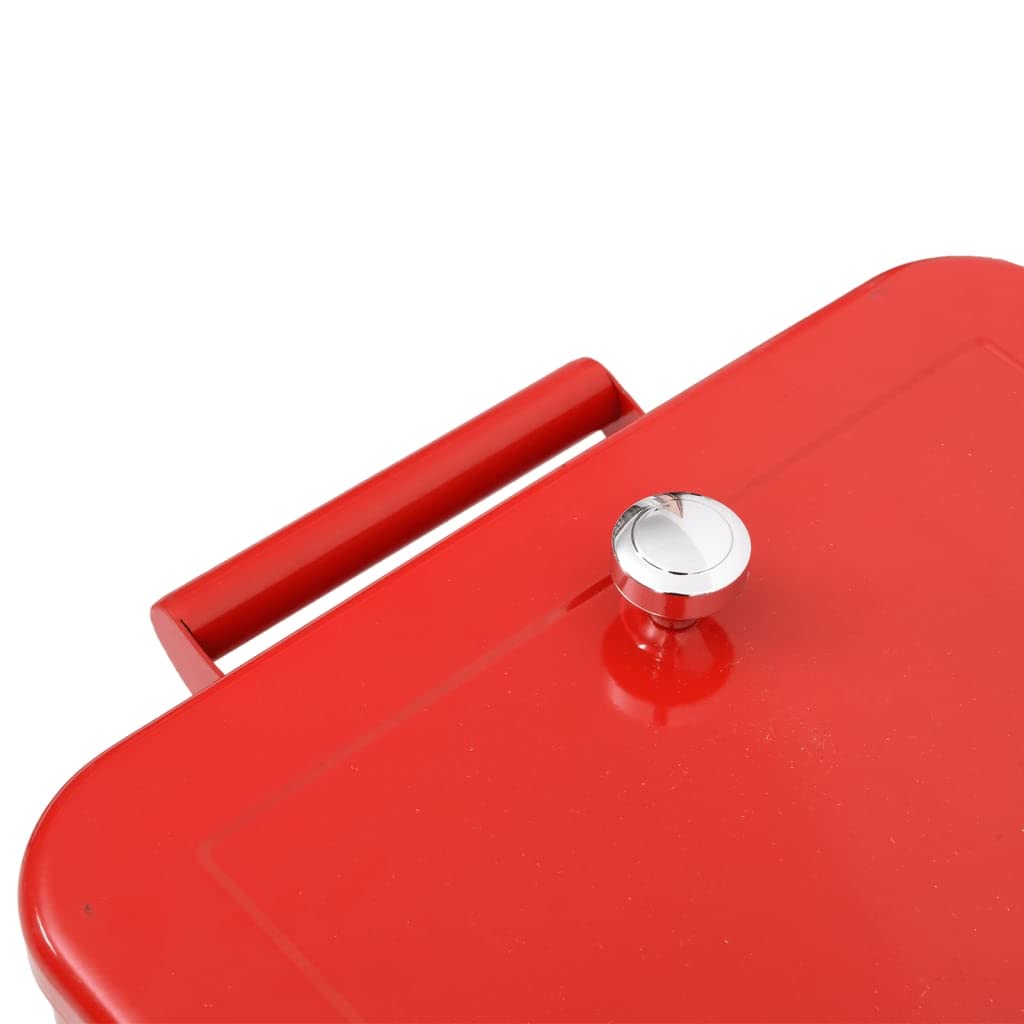 vidaXL Carrito Nevera con Ruedas Rojo 92x43x89 cm, Carrito refrigerador con Ruedas, Carrito de Bar con Nevera para jardín, Nevera con Ruedas de jardín