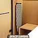 caius Ironing Board, Compact and Space Saver Full Size Ironing Board, Extra Wide Ironing Area with Extra Thick Heavy Duty Padded Cover, Stable Structure, Easy to Fold