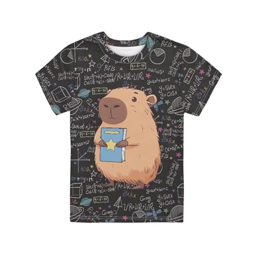 Image of Xhuibop Kids Tshirts Girls Boys 3-16 Years Summer Clothes for Teens Loose Fitting Tops