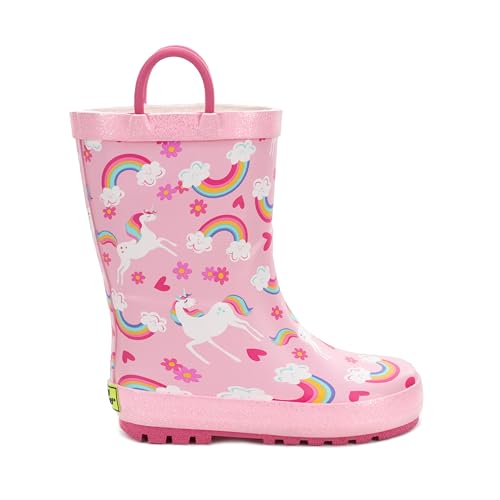 Image of Western Chief Kids Ladybug Rain Boot(Toddler /Little Kid /Big Kid) | Built for outdoor play, pull-on loops for self-dressing, comfort EVA insole, rubber traction outsole, toddler to big kid size