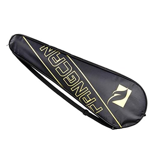 Bolsa Funda de Almacenamiento de Raquetas Deportivas de Tenis Bádminton Squash con Correa de Hombre Ajustable, Adultos Unisex - Amarillo