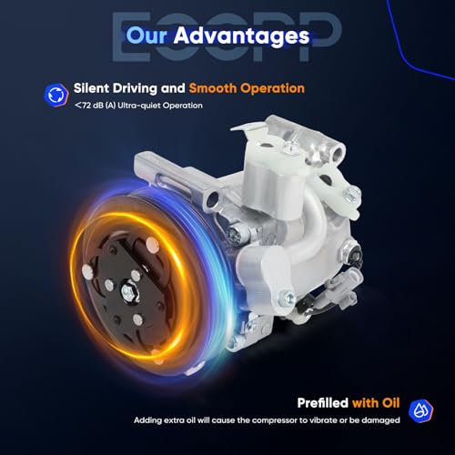 Image of ECCPP AC Compressor 2007-2009 for Suzuki SX4 2.0L | Fast Cooling Air Conditioning Compressor