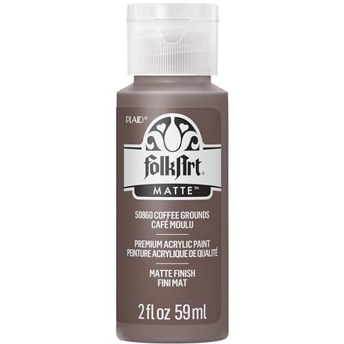 Image of FolkArt Acrylic Craft Paint, Coffee Grounds 2 fl oz Premium Matte Finish Paint, Perfect For Easy To Apply DIY Arts And Crafts, 50860
