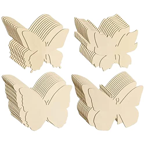 LYKD Découpes en Bois Non finies |Artisanat de Papillons en Bois Non Fini - Artisanat d'art en Bois for Cadeau de fête d'anniversaire for Enfants
