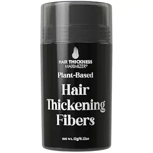 Hair Fibers for Thinning Hair for Women, Men, Plant-Based Formula, Dark Brown