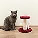 Gralara Cat Scratch Post Sisal Cat Climbing Frame for Indoor Cats, Cat Exercise Plaything Cute Cat Post with Ball Tower for Kitty, Red