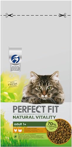 Perfect Fit Natural Vitality Adult 1+ – Trockenfutter für erwachsene Katzen ab 1 Jahr – Huhn & Truthahn – Unterstützt die Vitalität – 6 kg