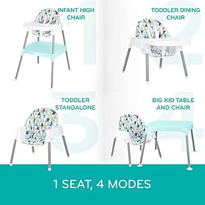 Evenflo Eat and Grow 4-in-1 Convertible High Chair (Pop Star White)