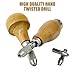 Wood Handle Pin Vises with Chucks Twisting Wire Wrapping Drill Tool for Home Repairs and Manual Drilling Tasks