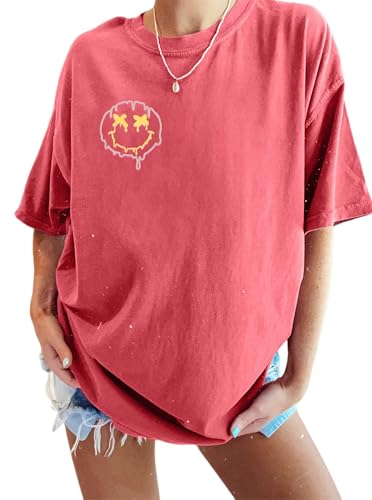 Image of Remidoo Oversized Graphic Tshirts for Women Casual Loose Fit Short Sleeve Tee