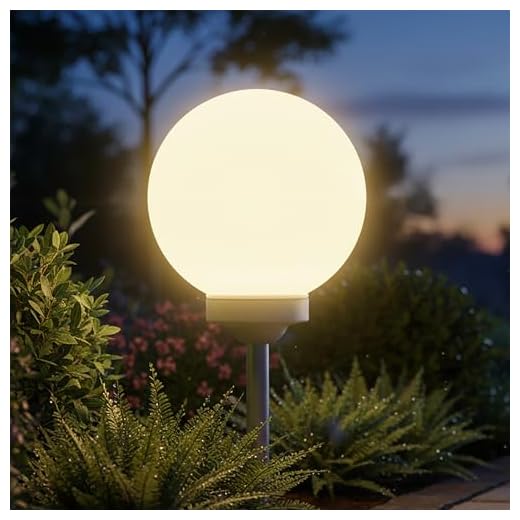 Spetebo LED Solar Leuchtkugel - Ø 30 cm - Kugelleuchte in warmweiß auf 2 Höhen einstellbar - Solarleuchte Garten Lampe Solar Kugel