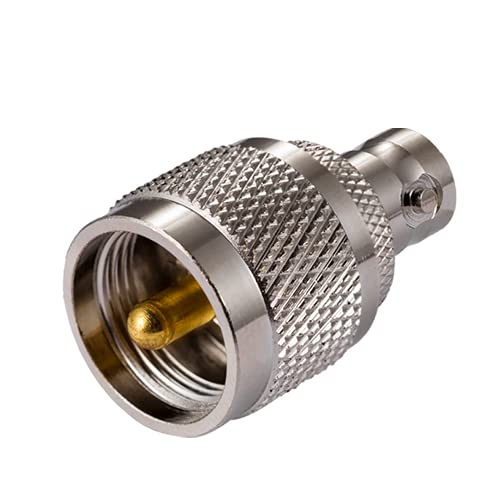 Vecys CB Funk Adapter PL 259 UHF Stecker auf BNC Buchse Antennenadapter für CB-Antennen-Amateurfunk Walkie Talkie-Handfunkgerät Funkgerät SO 239 Coax Wireless LAN-Geräte(2 Stück)