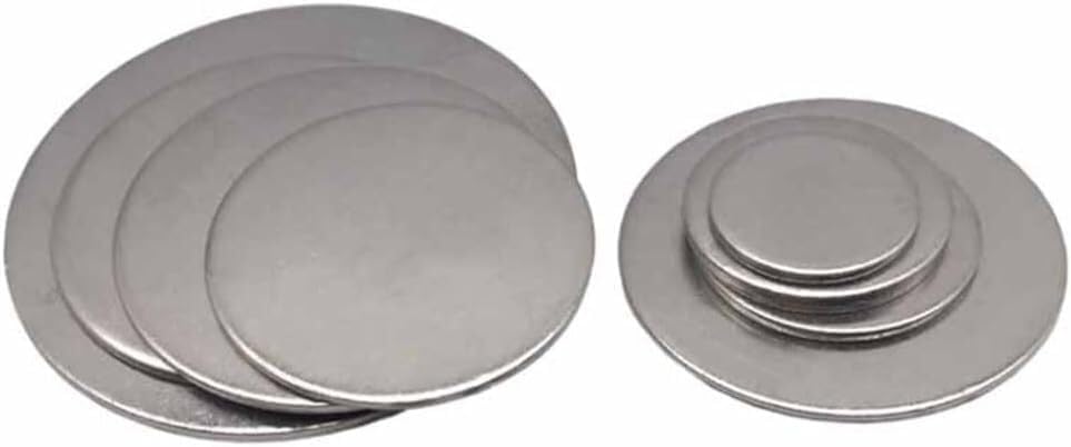Stainless Steel Metal Round Sheet, 304 Disc 22mm-60mm Diameter 2.7mm Thickness(40mm (2Pcs))