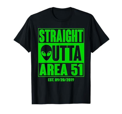 Straight Outta Area 51 Shirt UFO Alien T-Shirt