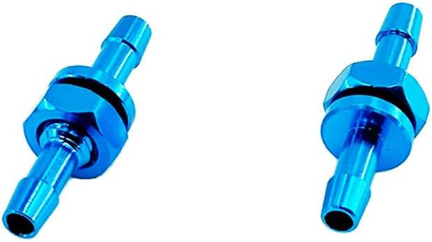 2PCS Model Boat Aluminum Alloy Connection Drain Water Nozzle Water Outlet Cooling Nozzle for RC Ship DIY Model Ship Motor Cooling Parts (M6 Blue Style 1)