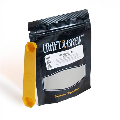 Craft A Brew - Amylase Enzyme - Starch Conversion Aid - Multi-Use At Home Brewing Aid - For Light & Low Carb Beers - Increases Beers Fermentability - Prevents Starch Haze - 2 oz