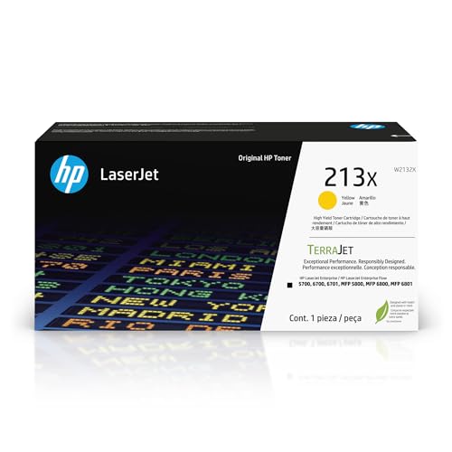 Toner HP 213X Laserjet Jaune à haute autonomie pour des couleurs éclatantes durables