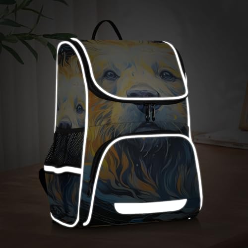 Mochila escolar reflectante con compartimento portátil para el cuidado infantil 5