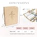 Bible Cover Case for Women – PU Leather Large Bible Case with Minimalist Debossed Design – Christian Bible Accessories for Girls & Women (Beige/Gold)