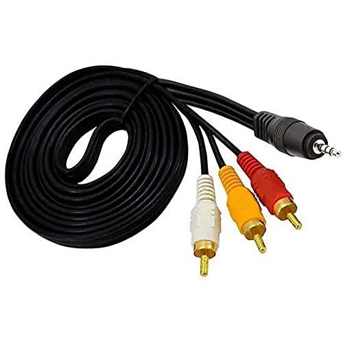 Cabo de Áudio P2 Com 3 Saídas RCA 1.5m Knup KP-PR301