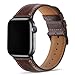 Tasikar Lederarmband Kompatibel mit Apple Watch Armband 49mm 46mm 45mm 44mm 42mm Premium Echte Leder Ersatzarmband Kompatibel mit iWatch Ultra 3 2 1 SE Series 11 10 9 8 7 6 5 4 3, Retro Braun