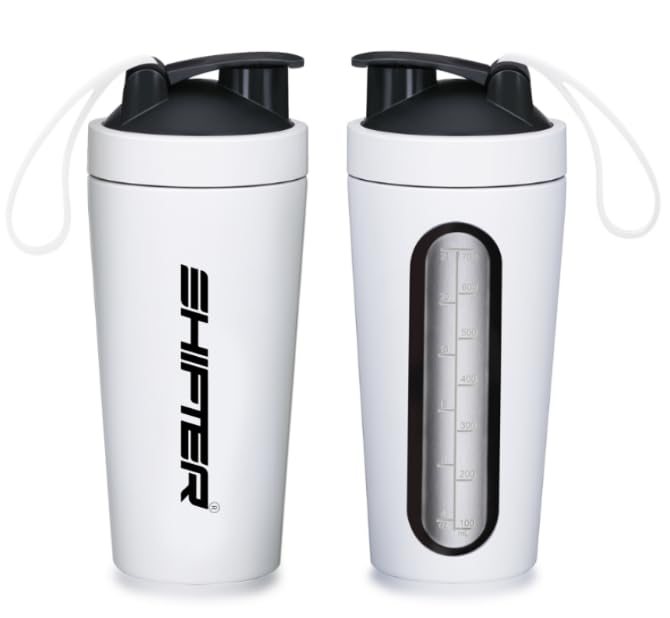 Shifter Steel Shaker Bottles for Protein Shake, Gym Bottles for Men Protein Shaker Bottle for Gym Shaker Bottles for Gym Bottle Gym Water Bottle for Men Shaker Steel Shaker Bottle (PRO-WHITE)