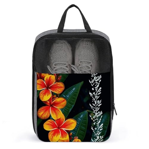Bolsas para zapatos con asa y estampado de flores hawaianas para viaje